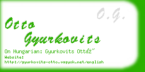 otto gyurkovits business card